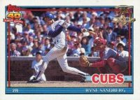1991 Topps Desert Shield #740 Ryne Sandberg Baseball Card