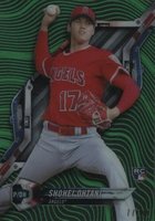 2018 Topps High Tek #HT-SO Shohei Ohtani Rainbow Foil-Green Baseball Card