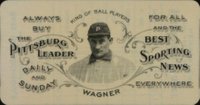 1904 Pittsburg Leader Honus Wagner Schedule # Honus Wagner Baseball Card