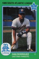 1989 Grand Slam All-Star South Atlantic League #26 Ivan Rodriguez Baseball Card