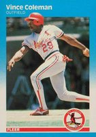 1987 Fleer Glossy #290 Vince Coleman Baseball Card