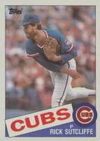 1985 Topps #72 Rick Sutcliffe Baseball Card