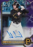 2022 Bowman Chrome Prospect Autographs #CPAJS Jack Suwinski Purple Refractor Baseball Card