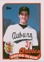 1989 Topps #161 Gregg Olson Baseball Card