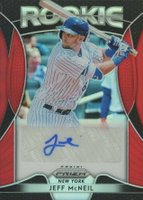 2019 Panini Prizm Rookie Autographs #RAJM Jeff McNeil Red Prizm Baseball Card