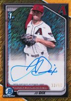2024 Bowman Draft Chrome Prospect Autographs #CPAJD JD DIX Gold Shimmer Baseball Card