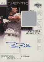 2000 Upper Deck Pros & Prospects Signature Jersey #BB Barry Bonds Baseball Card
