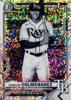 2021 Bowman Chrome Prospects #BCP238 Carlos Colmenarez Black/White Mini Diamond Refractor Baseball Card