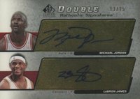 2004 SP Signature Signature Dual SP #AS2JJ LeBron James/Michael Jordan Basketball Card