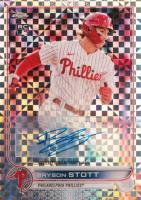 2022 Topps Chrome Update Autographs #ACBS Bryson Stott X-Fractor Baseball Card