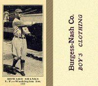 1916 Burgess-Nash Co. #160 Howard Shanks Baseball Card