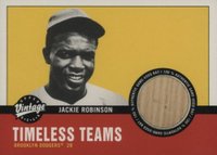 2001 Upper Deck Vintage Timeless Teams-Bat #BK-JR Jackie Robinson Baseball Card