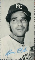 1974 Topps Deckle Edge #1 Amos Otis Baseball Card