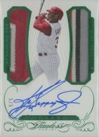 2016 Panini Flawless Greats Dual Memorabilia Autographs #GD-KGS Ken Griffey Jr. Emerald Baseball Card