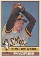 1976 Topps #611 Rich Folkers Baseball Card