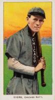 1909 White Borders Polar Bear #167 Johnny Evers Batting-Chicago On Shirt Baseball Card