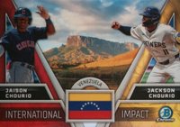 2024 Bowman Chrome International Impact #II11 Jackson Chourio/Jaison Chourio Baseball Card