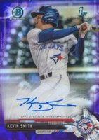 2017 Bowman Draft Chrome Draft Picks Autographs  #CDAKS  Kevin Smith Purple Refractor Baseball Card