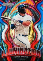 2022 Panini Prizm Illumination #IL15 Bryce Harper Red/White/Blue Prizm Baseball Card