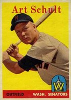 1958 Topps #58 Art Schult White Team Baseball Card