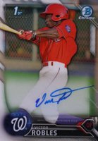 2016 Bowman Prospect Autographs #VR Victor Robles Chrome-Refractor Baseball Card