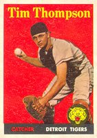 1958 Topps #57y Tim Thompson Yellow Name Baseball Card