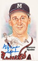 1981 Perez-Steele HOF Postcard #139 Warren Spahn Baseball Card