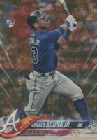 2018 Topps Update #US250 Ronald Acuna Jr. At-Bat in Blue Jersey-Camo Baseball Card