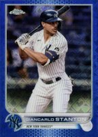 2022 Topps Chrome Logofractor Edition #53 Giancarlo Stanton Blue Baseball Card