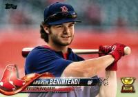 2018 Topps #556 Andrew Benintendi Blue Jersey Baseball Card
