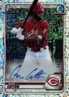 2020 Bowman Chrome Prospect Autographs #CPAQC Quin Cotton Speckle Refractor Baseball Card