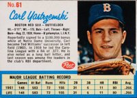 1962 Post Cereal #61 Carl Yastrzemski Baseball Card