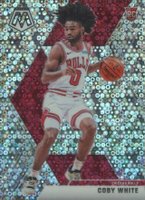 2019 Panini Mosaic #211 Coby White White Jersey-Fast Break-Silver Basketball Card