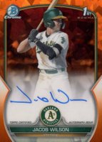 2023 Bowman Draft Sapphire Edition Chrome Prospect Autographs #CDAJWI Jacob Wilson Orange Baseball Card