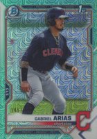 2021 Bowman Mega Box Chrome #BCP89 Gabriel Arias Aqua Refractor Baseball Card