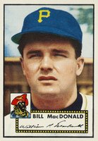 1952 Topps #138 Bill MacDonald Cream back Baseball Card