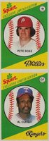 1981 Squirt Panel # Pete Rose-11 Al Oliver-22 Baseball Card