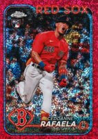 2024 Topps Chrome #118 Ceddanne Rafaela Magenta Speckle Refractor Baseball Card