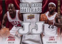 2009 Upper Deck Dual Game Materials #DG-ML LeBron James/Michael Jordan Basketball Card