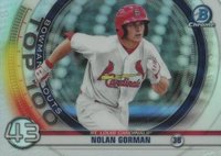 2020 Bowman Chrome Scouts' Top 100 #BTP43 Nolan Gorman Baseball Card