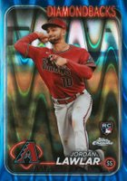 2024 Topps Chrome #229 Jordan Lawlar Blue Raywave Baseball Card