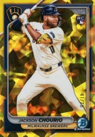 2024 Bowman Chrome Sapphire Edition #69 Jackson Chourio Yellow Baseball Card