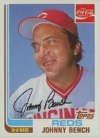 1982 Coca-Cola Reds #1 Johnny Bench Baseball Card
