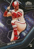 2023 Topps Chrome Black #74 Zach Neto Purple Mini Diamond Baseball Card