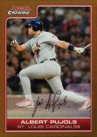 2006 Bowman Chrome #25 Albert Pujols Gold Refractor Baseball Card