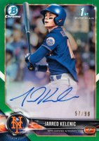 2018 Bowman Draft Chrome Draft Picks Autographs #CDAJK Jarred Kelenic Green Refractor Baseball Card