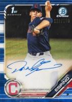 2019 Bowman Draft Chrome Draft Picks Autograph #CDADE Daniel Espino Blue Wave Refractor Baseball Card