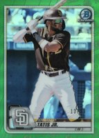 2020 Bowman Chrome #82 Fernando Tatis Jr. Green Refractor Baseball Card