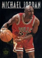 1993 Skybox Premium Center Stage #CS1 Michael Jordan Basketball Card