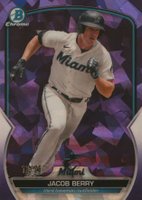 2023 Bowman Chrome Sapphire Edition Prospects #243 Jacob Berry Purple Baseball Card